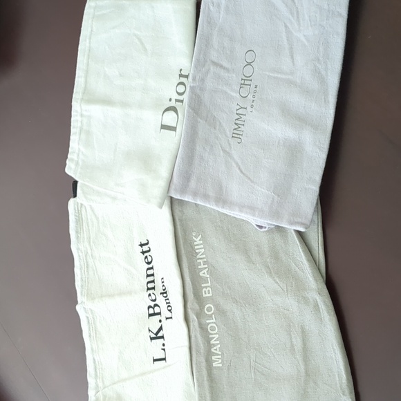 Dior, Jimmy Choo, Manolo Blahnik & L K.Bennett Bundle of shoe dust bags - Picture 1 of 5